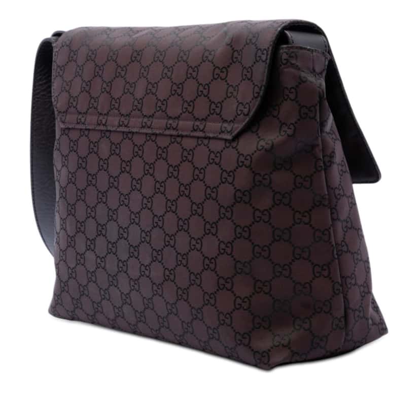 Gucci GG Nylon Crossbody Brown Very good condition - Back View