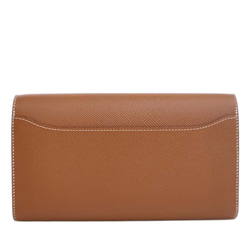 Hermès Epsom Constance Long To Go Wallet Brown Leather Very good condition - Back View