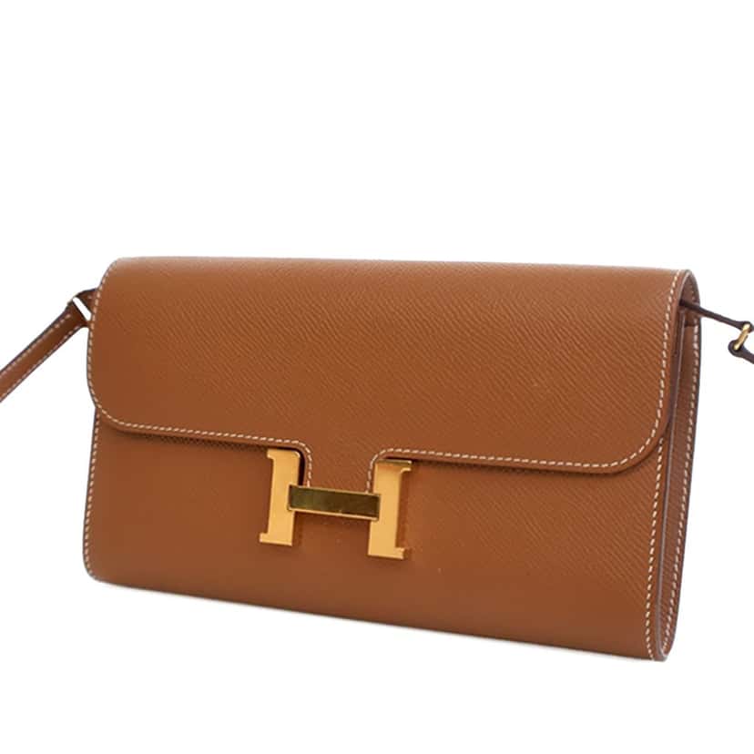 Hermès Epsom Constance Long To Go Wallet Brown Leather Very good condition - Model View