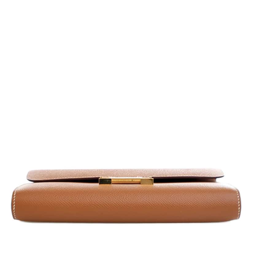 Hermès Epsom Constance Long To Go Wallet Brown Leather Very good condition - Box View