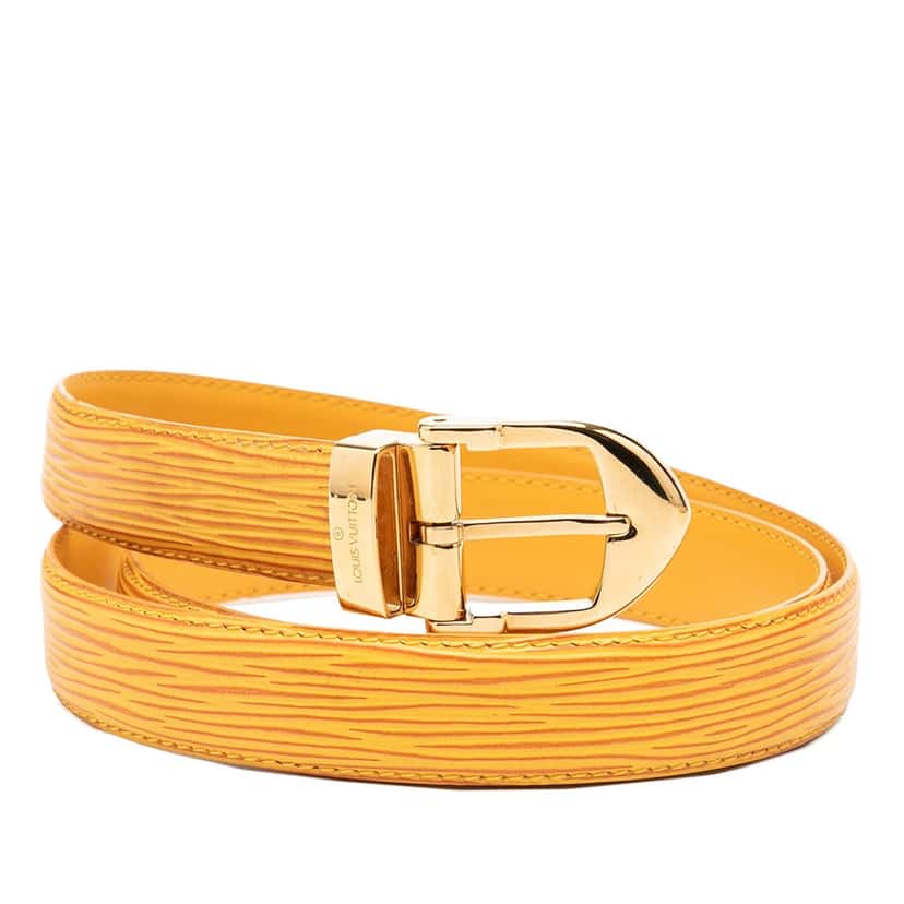 Louis Vuitton Epi Ceinture Belt Yellow Leather Very good condition - Front View