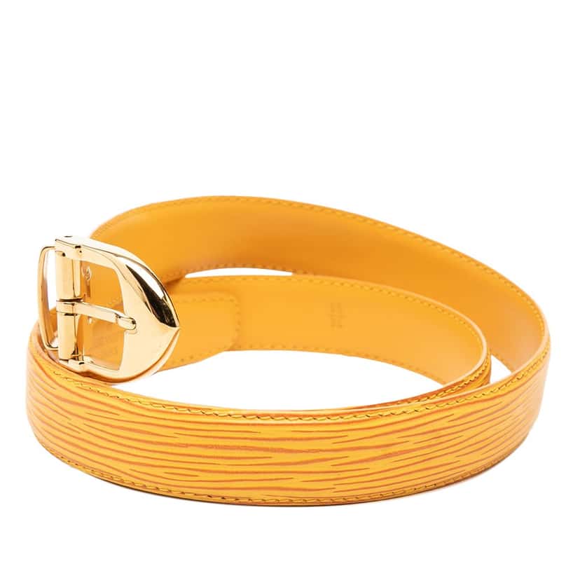 Louis Vuitton Epi Ceinture Belt Yellow Leather Very good condition - Back View