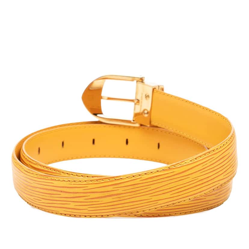 Louis Vuitton Epi Ceinture Belt Yellow Leather Very good condition - Inside View