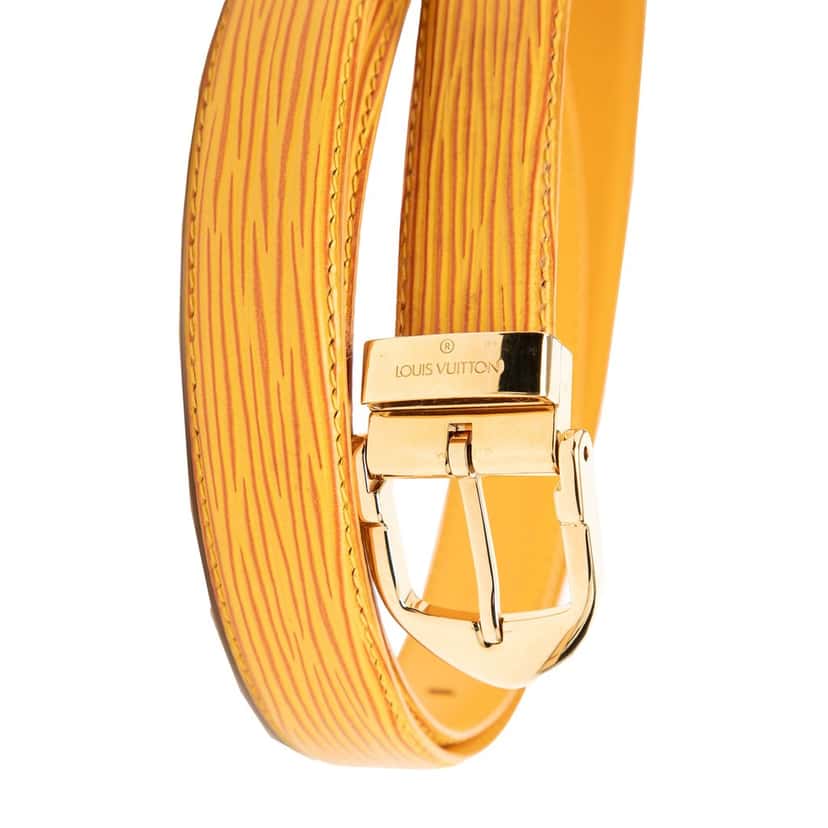 Louis Vuitton Epi Ceinture Belt Yellow Leather Very good condition - Model View