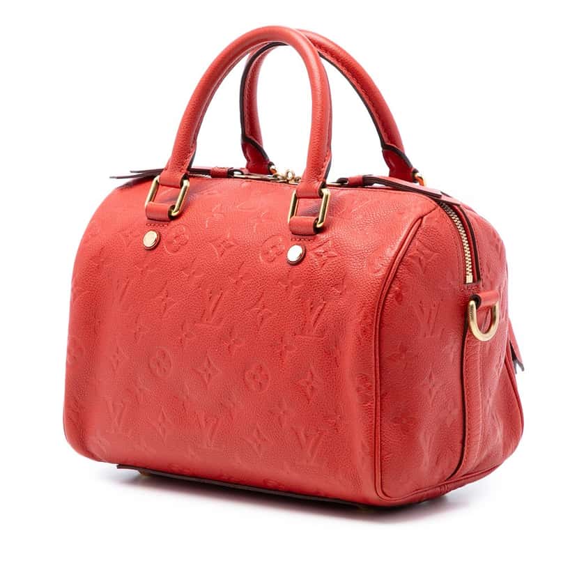 Louis Vuitton Monogram Empreinte Speedy Bandouliere 25 Red Leather Very good condition - Back View
