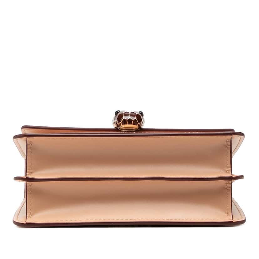 Bvlgari Leather Serpenti Forever Crossbody Brown Leather Very good condition - Inside View