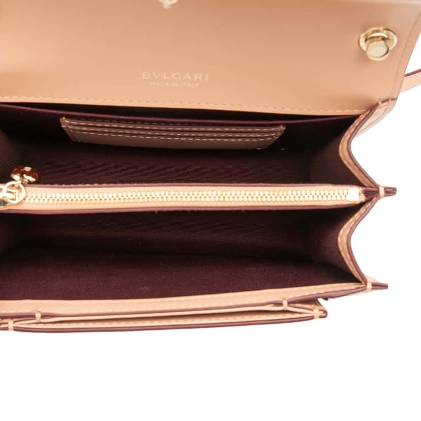 Bvlgari Leather Serpenti Forever Crossbody Brown Leather Very good condition - Model View