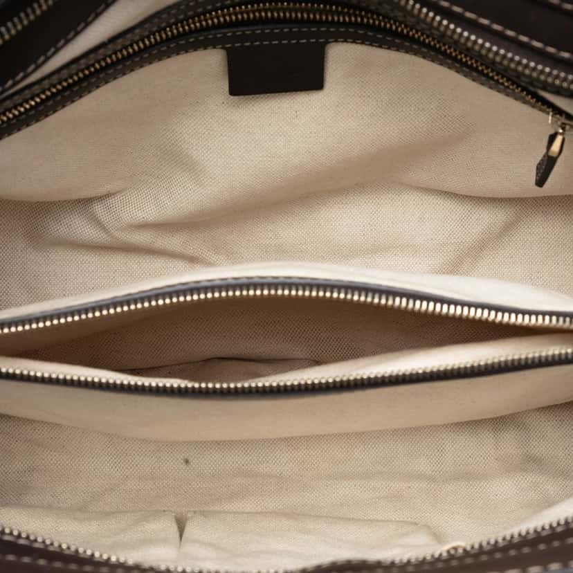 Gucci GG Canvas Web Mayfair Tote Beige Very good condition - Model View