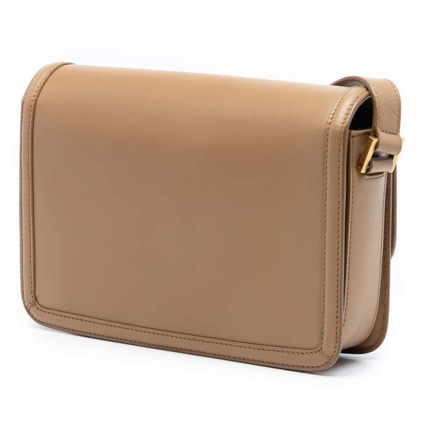 Saint Laurent Small Calfskin Solferino Satchel In Box Brown Leather Very good condition - Back View