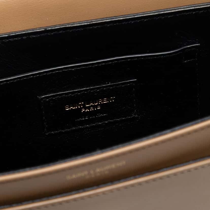 Saint Laurent Small Calfskin Solferino Satchel In Box Brown Leather Very good condition - Box View