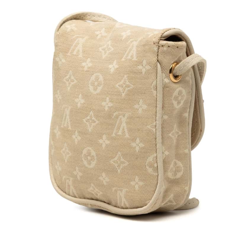 Louis Vuitton Monogram Mini Lin Pochette Cancun Beige Very good condition - Back View