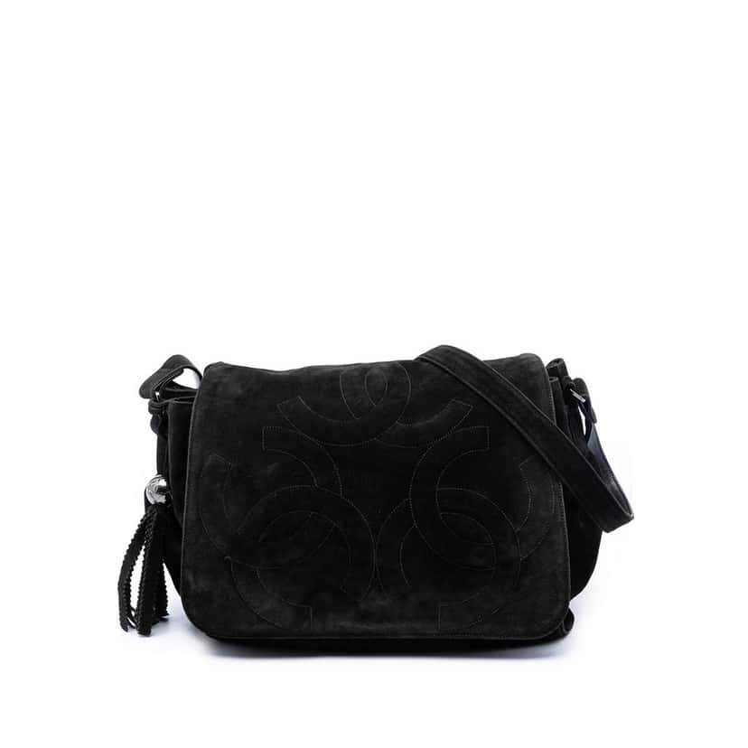 Chanel Suede Triple CC Crossbody