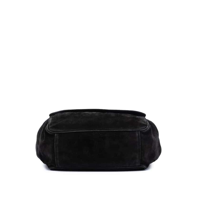 Chanel Suede Triple CC Crossbody Black Leather Very good condition - Inside View