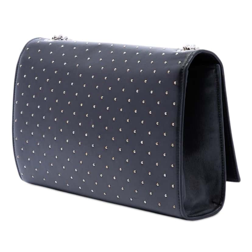 Saint Laurent Medium Studded Calfskin Monogram Kate Crossbody Black Leather Very good condition - Back View