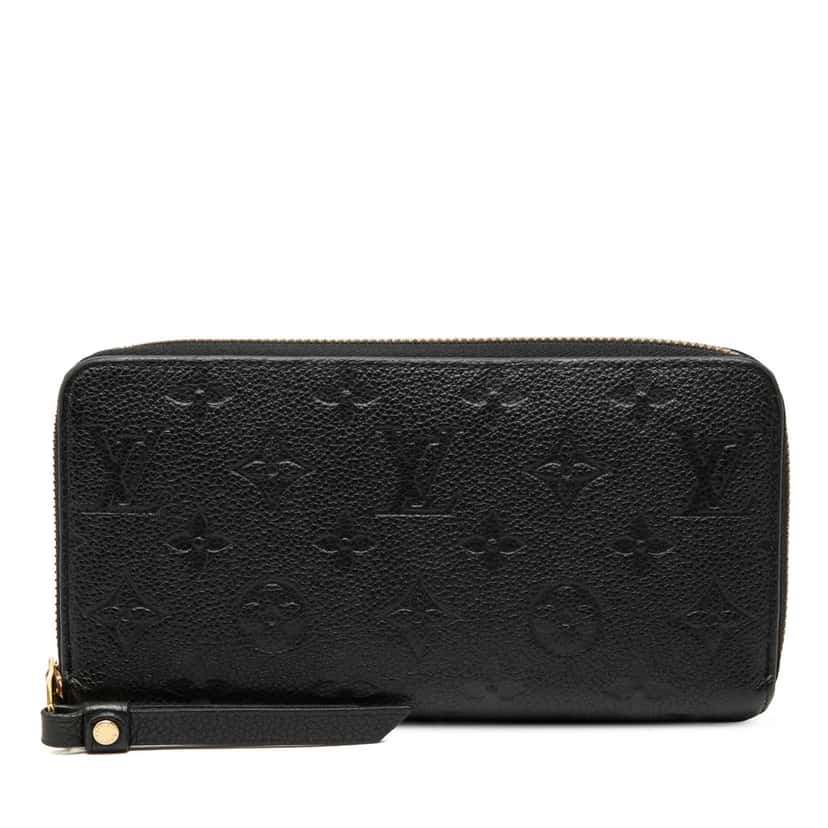 Louis Vuitton Monogram Empreinte Zippy Long Wallet Black Leather Very good condition - Front View