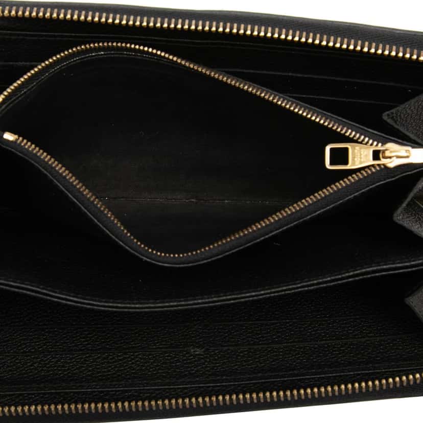 Louis Vuitton Monogram Empreinte Zippy Long Wallet Black Leather Very good condition - Model View