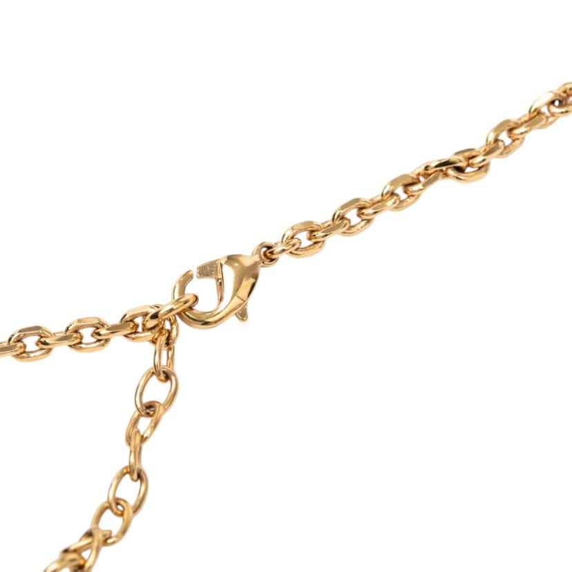 Louis Vuitton Gold Plated Resin Gimme a Clue Pendent Necklace Gold Metal Very good condition - Model View