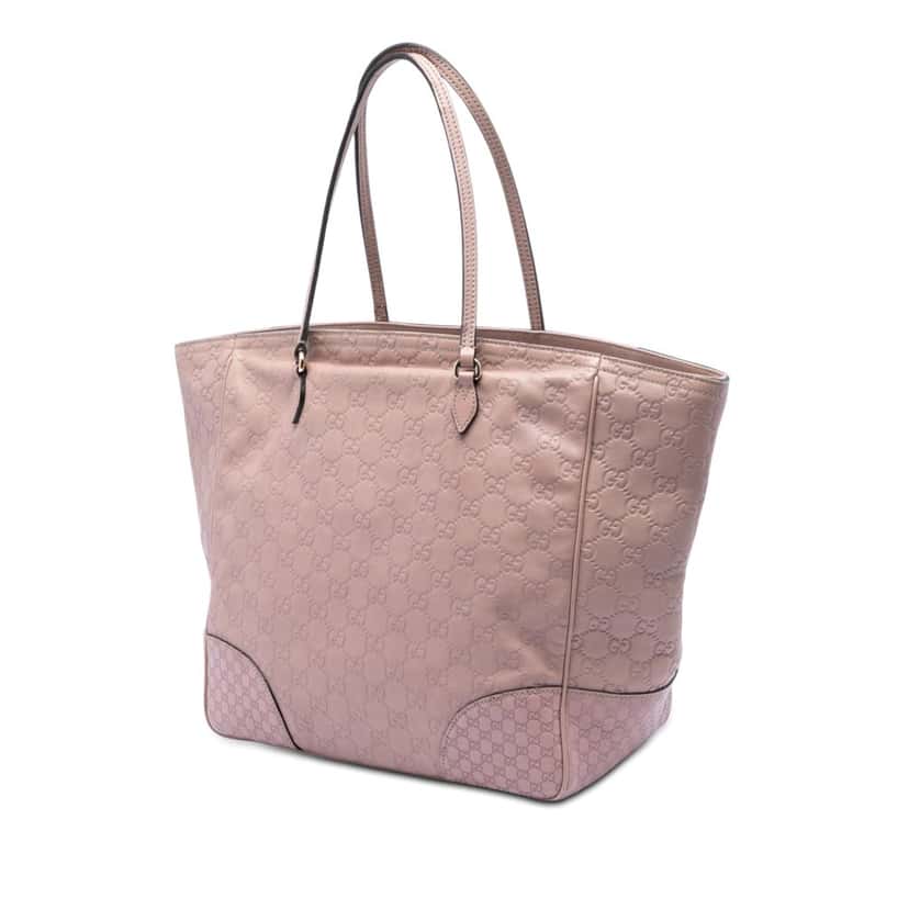 Gucci Guccissima Bree Tote Pink Leather Very good condition - Back View