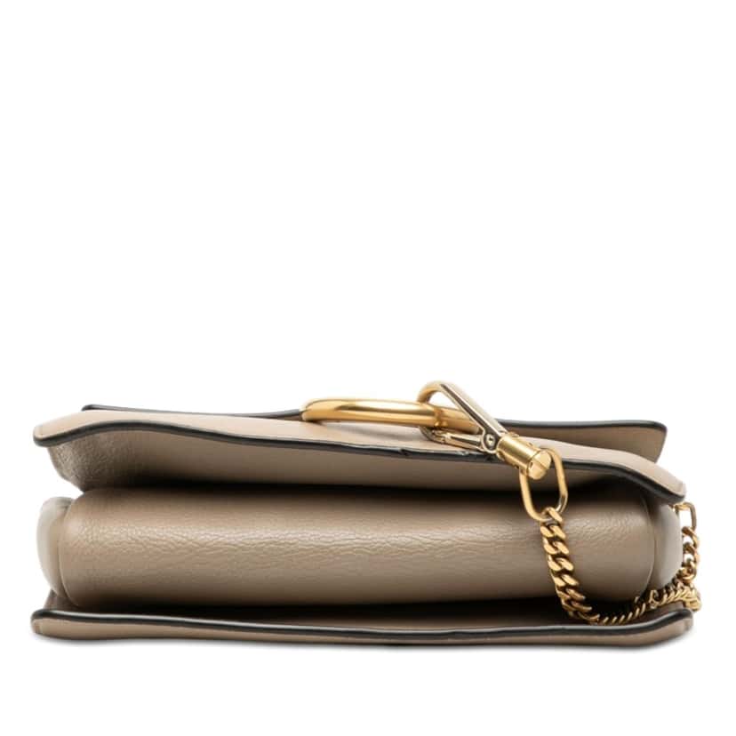 Chloé Small Suede and Calfskin Faye Crossbody Beige Leather Very good condition - Inside View