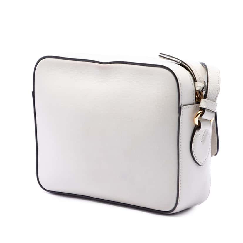 Gucci Small Leather Horsebit 1955 Camera Bag White Leather Very good condition - Back View