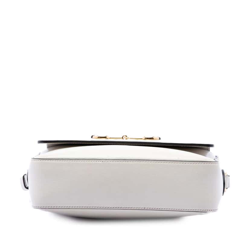 Gucci Small Leather Horsebit 1955 Camera Bag White Leather Very good condition - Inside View