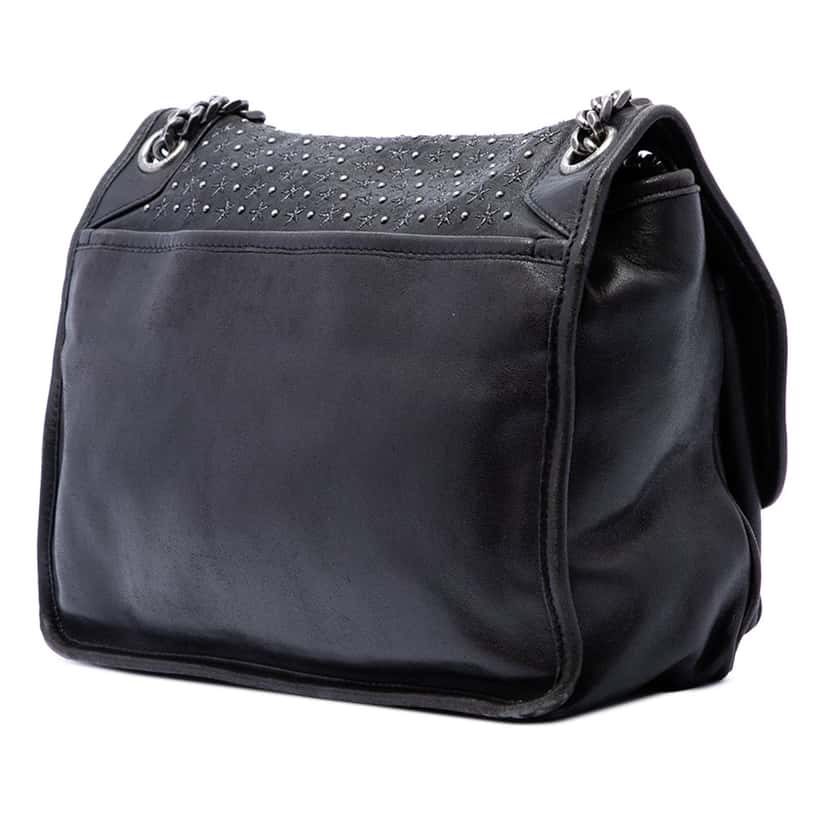 Saint Laurent Medium Calfskin Stardust Niki Black Leather Very good condition - Back View