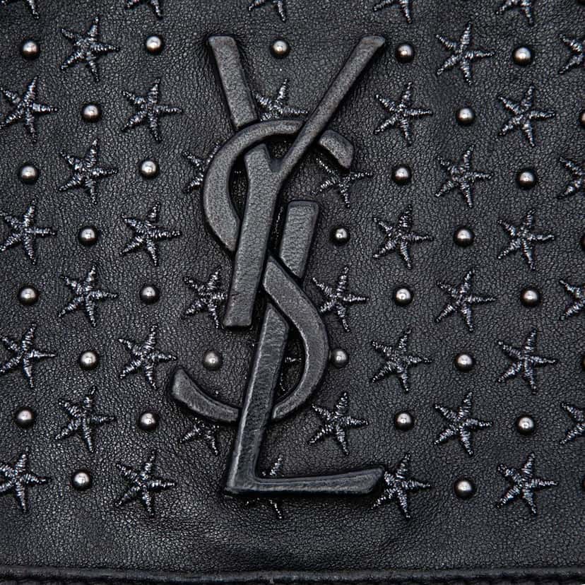Saint Laurent Medium Calfskin Stardust Niki Black Leather Very good condition - Box View