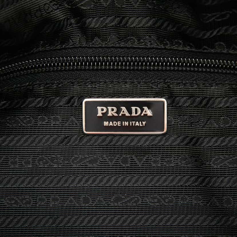 Prada Tessuto Zip Top Crossbody Black Very good condition - Box View