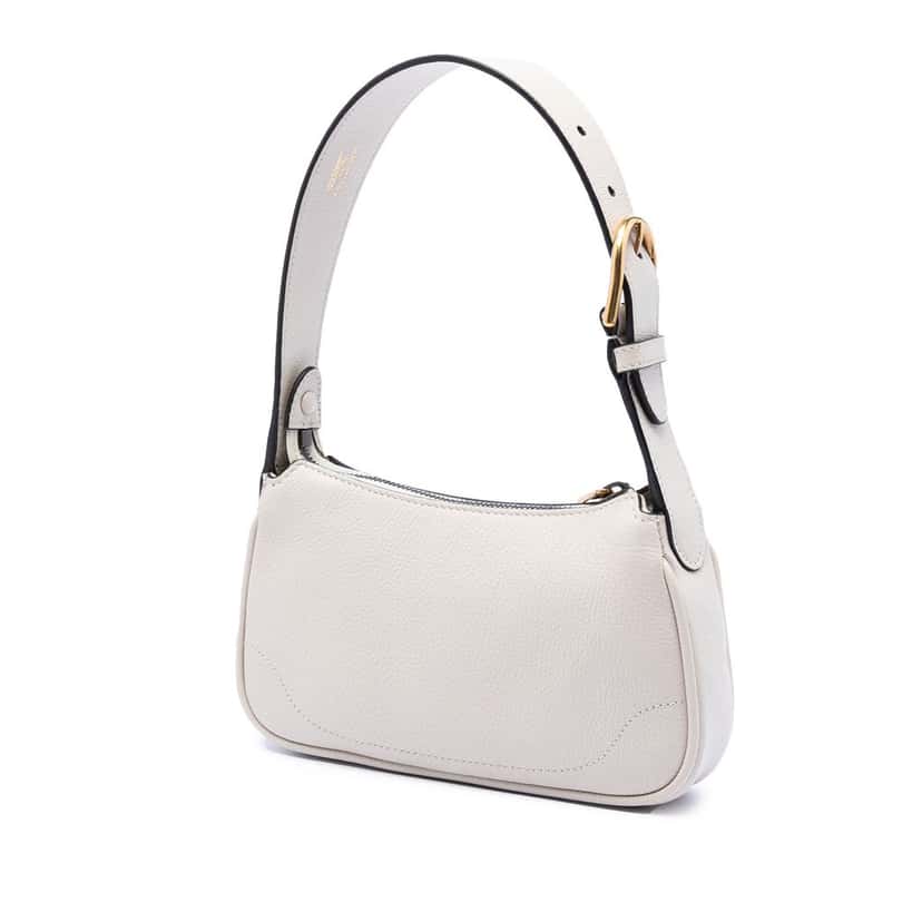 Gucci Mini Goatskin Aphrodite Shoulder Bag White Leather Very good condition - Back View
