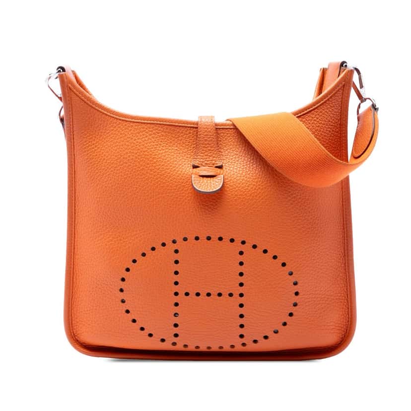 Hermès Clemence Evelyne III 29 Orange Leather Very good condition - Front View