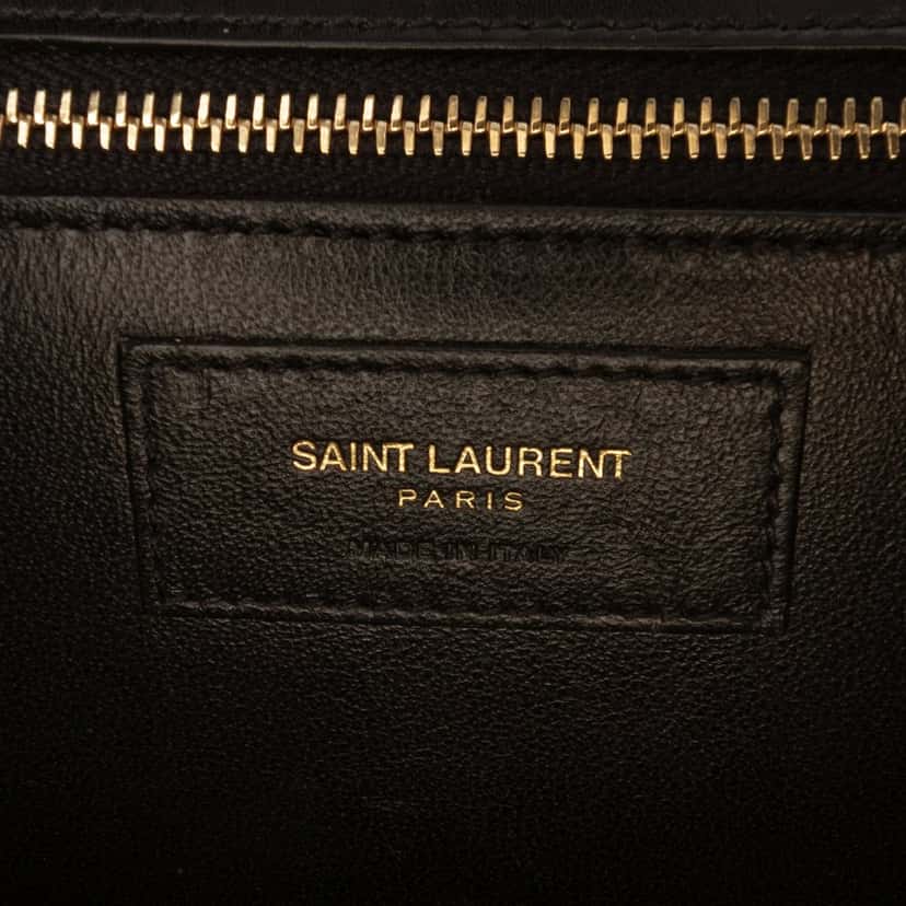 Saint Laurent Medium Smooth Calfskin Domino Shoulder Bag Black Leather Very good condition - Box View