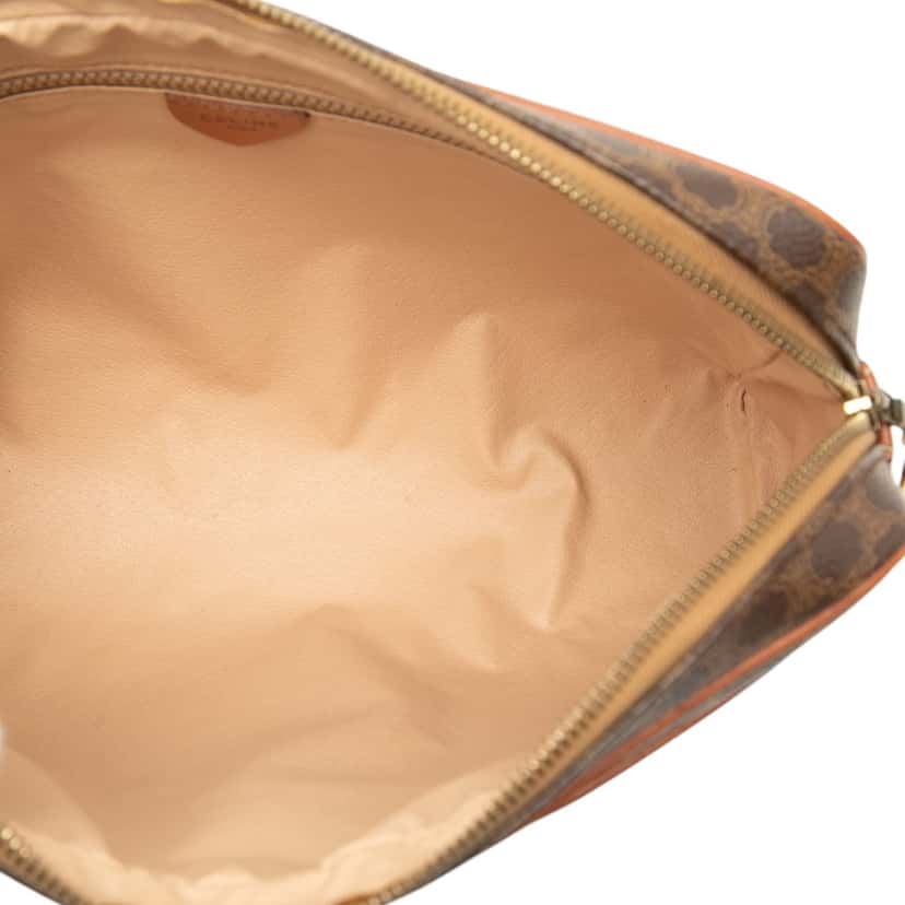Celine Macadam Coated Canvas Clutch Brown Very good condition - Model View