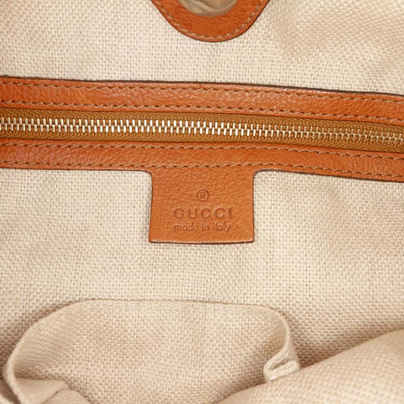 Gucci Leather Marrakech Shoulder Bag Brown Leather Very good condition - Box View