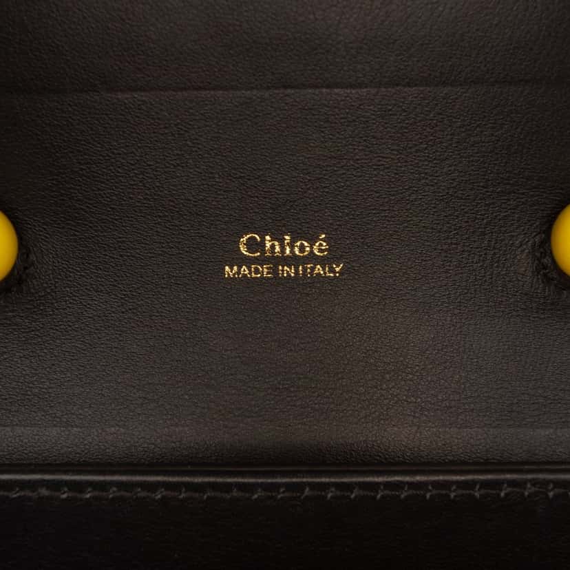 Chloé Tricolor Croc Embossed Leather Aby Lock Satchel Blue Leather Good condition - Box View