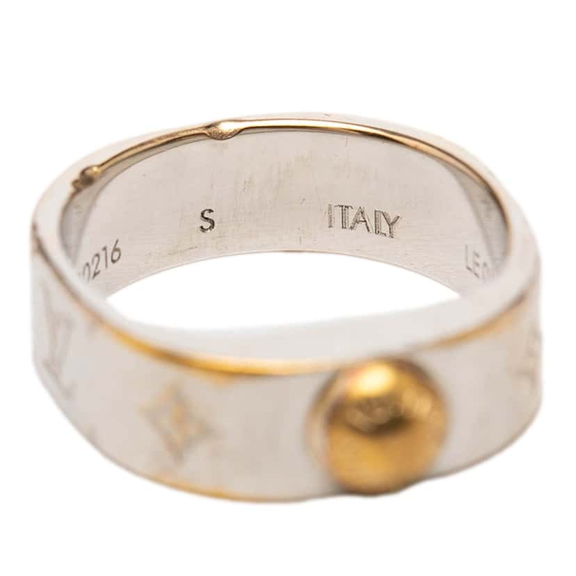Louis Vuitton Brass Nanogram Ring Silver Metal Good condition - Model View