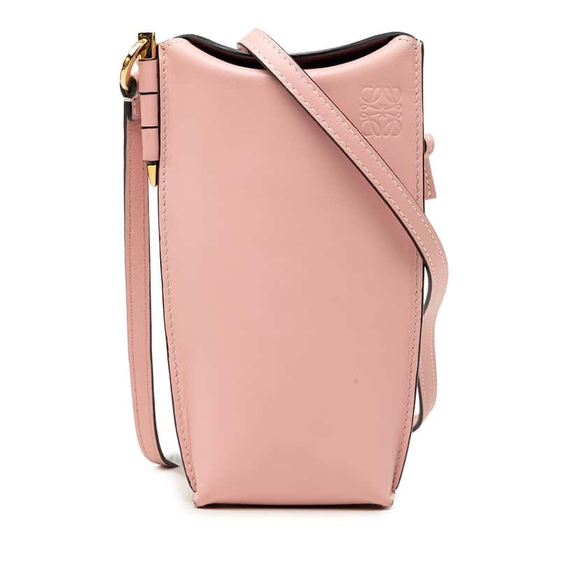 Loewe Leather Gate Pocket Crossbody Pink Leather Very good condition - Front View