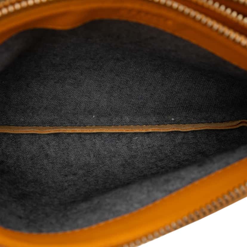 Celine Small Lambskin Trio Crossbody Orange Leather Very good condition - Model View