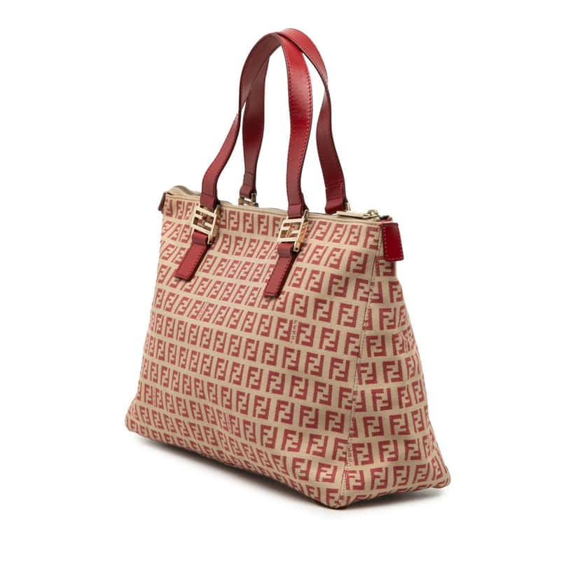 Fendi Zucchino Canvas Tote Beige Very good condition - Back View