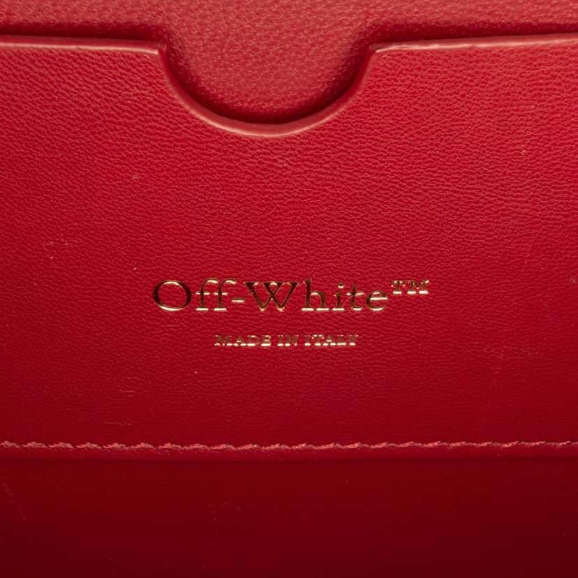 Off-White Calfskin Jitney 2.8 Top Handle Bag Black Leather Very good condition - Box View