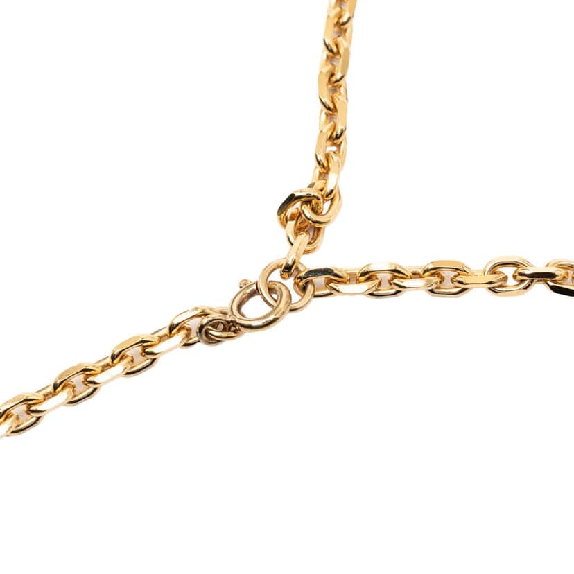 Louis Vuitton Gold Plated Damier Perle Pendant Necklace Gold Metal Very good condition - Inside View