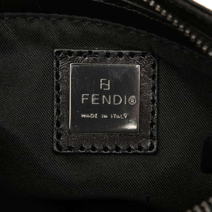 Fendi Zucchino Canvas Pochette Black Very good condition - Box View