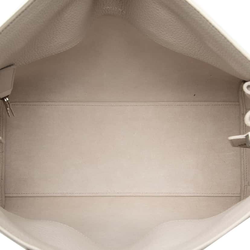 Saint Laurent Small Grained Calfskin Supple Sac De Jour Satchel White Leather Very good condition - Model View