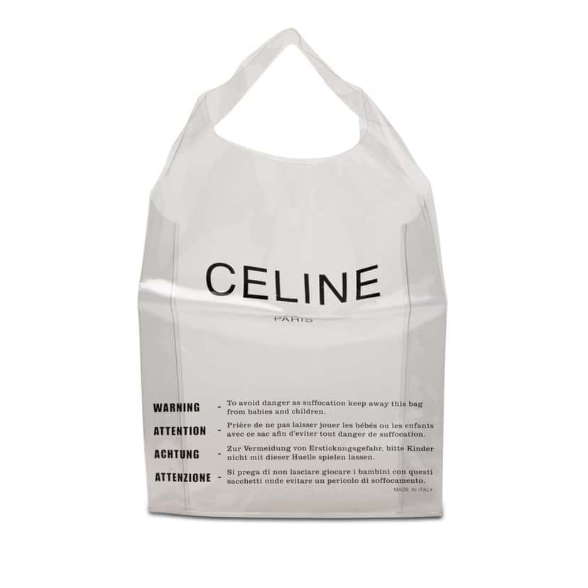 Celine PVC Shopping Tote White Plastic Good condition - Front View