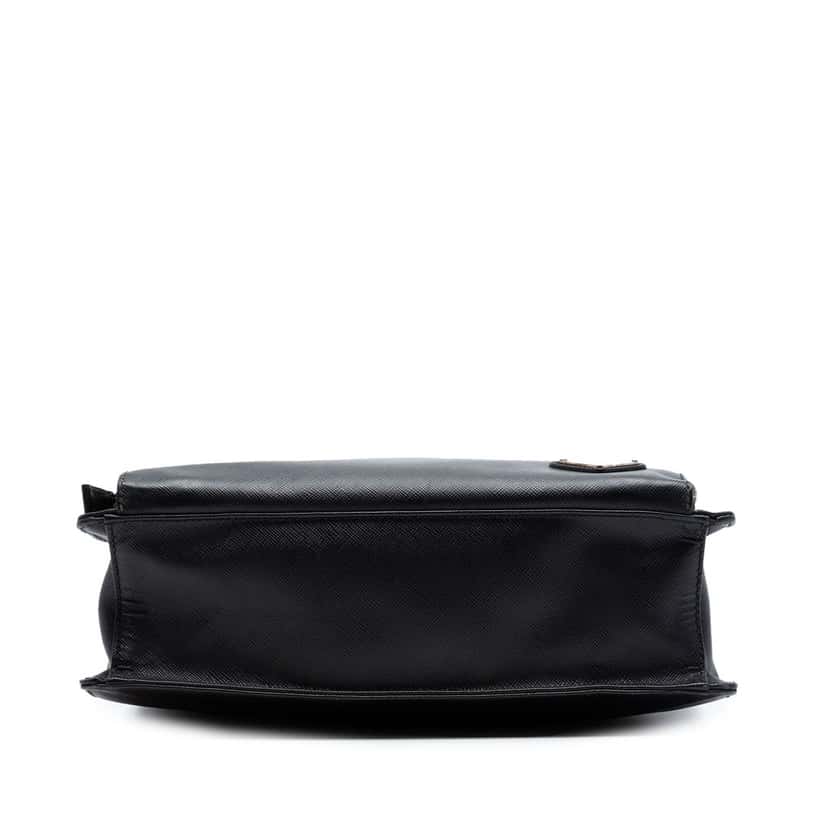 Prada Saffiano Lux Front Pocket Convertible Tote Black Leather Very good condition - Inside View