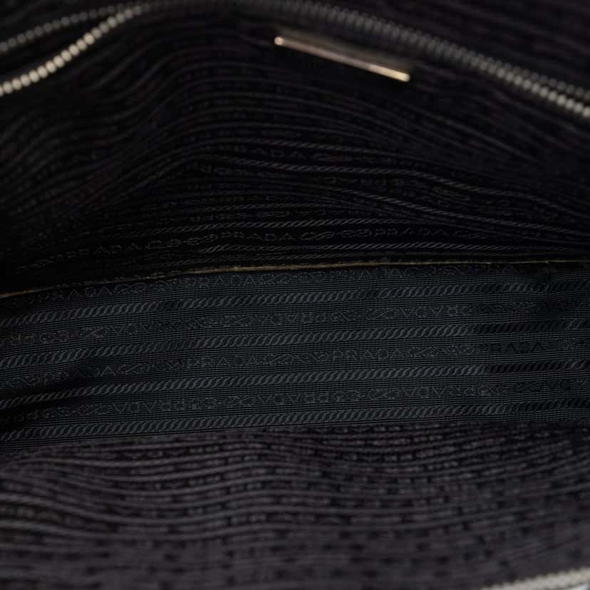 Prada Saffiano Lux Front Pocket Convertible Tote Black Leather Very good condition - Model View