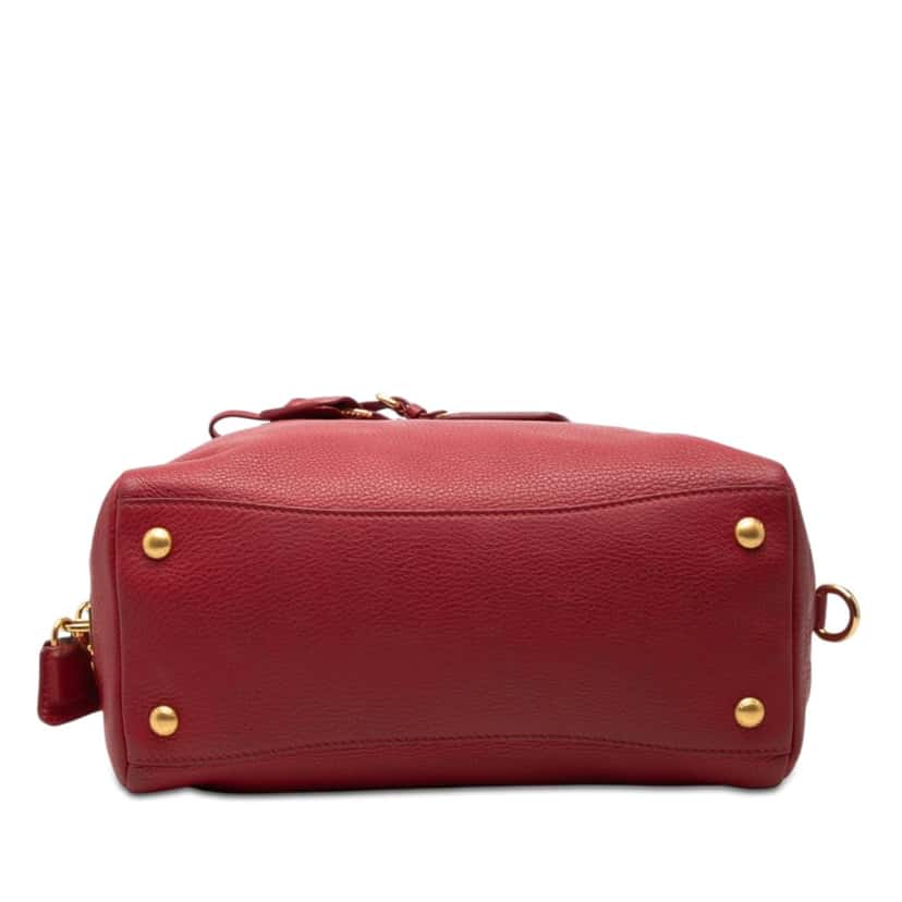 Prada Vitello Daino Shoulder Bag Red Leather Very good condition - Inside View