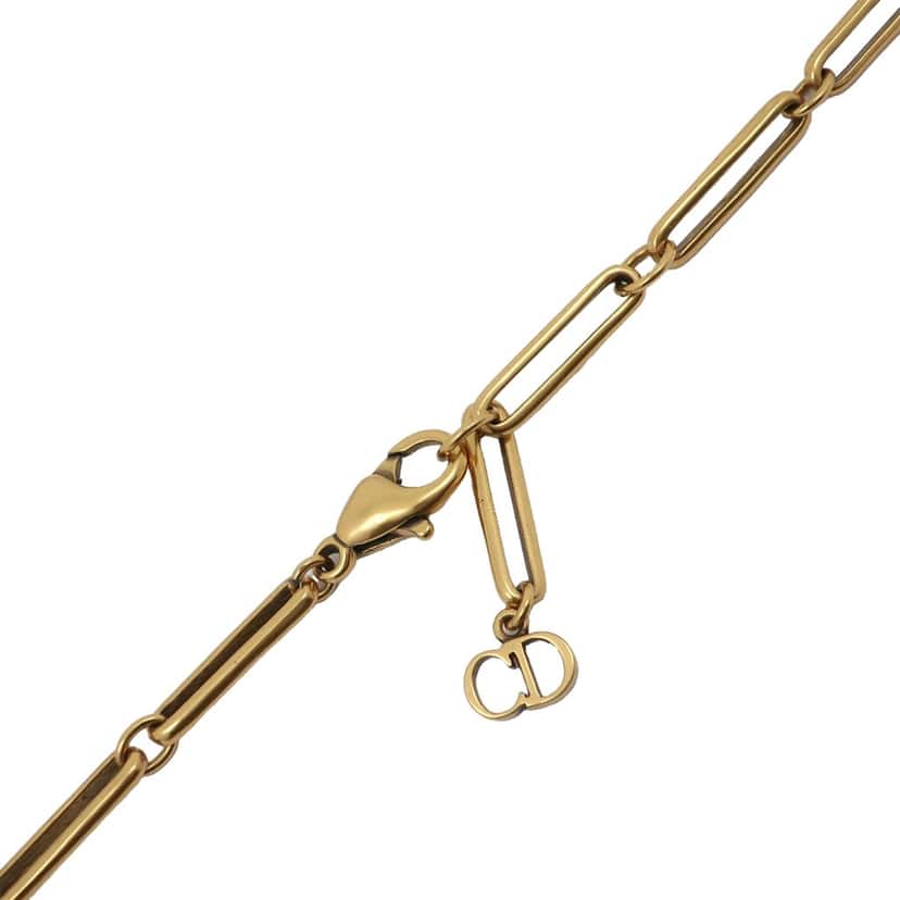 Dior Gold Plated Crystal J'Adior Heart Pendant Necklace Gold Metal Very good condition - Inside View