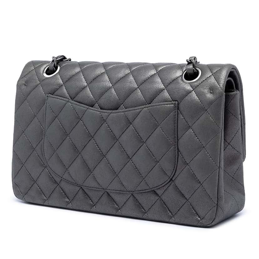 Chanel Medium Classic Iridescent Lambskin Double Flap Other Leather Very good condition - Back View
