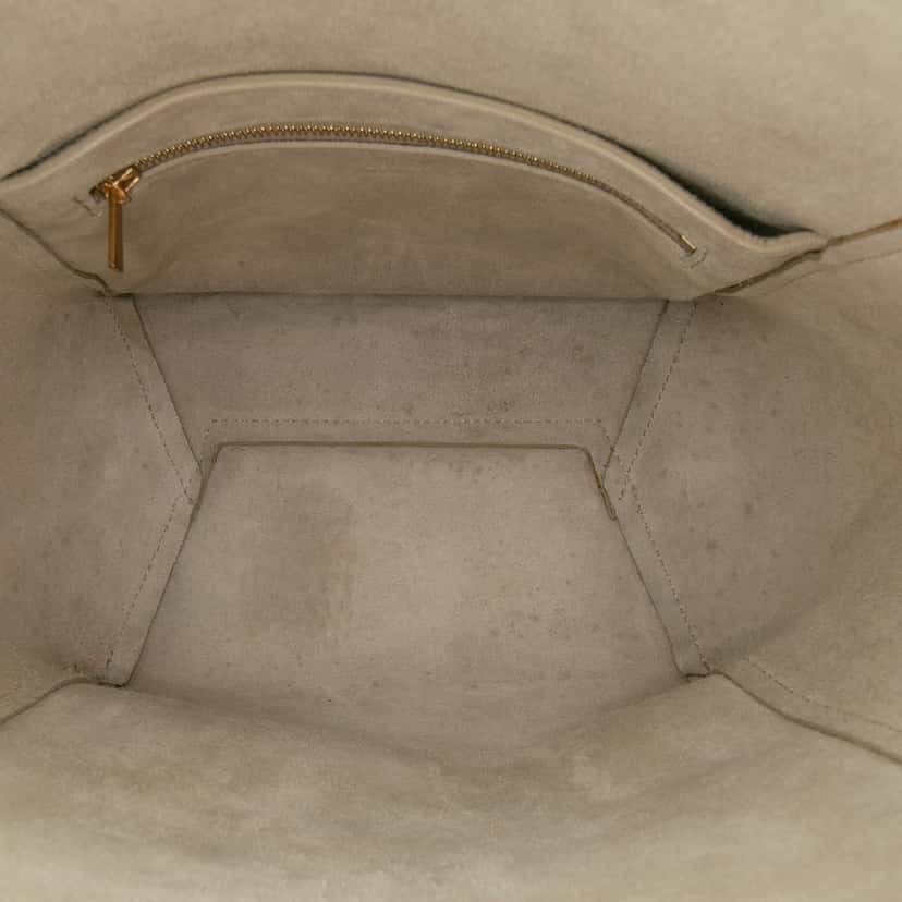 Celine Small Soft Grained Calfskin Seau Sangle Bucket Bag Brown Leather Very good condition - Model View