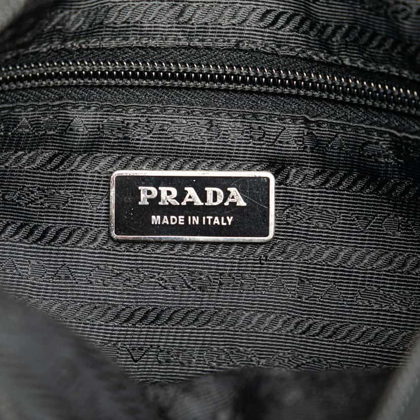Prada Tessuto Zip Top Crossbody Black Very good condition - Box View